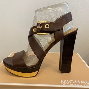 Michael Kors Brown Strappy Heels
